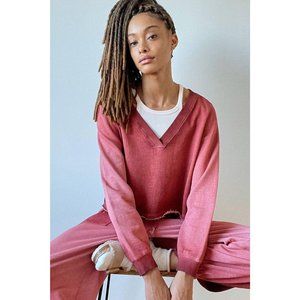 Anthropologie Maroon Ombre Pants & Sweater Set